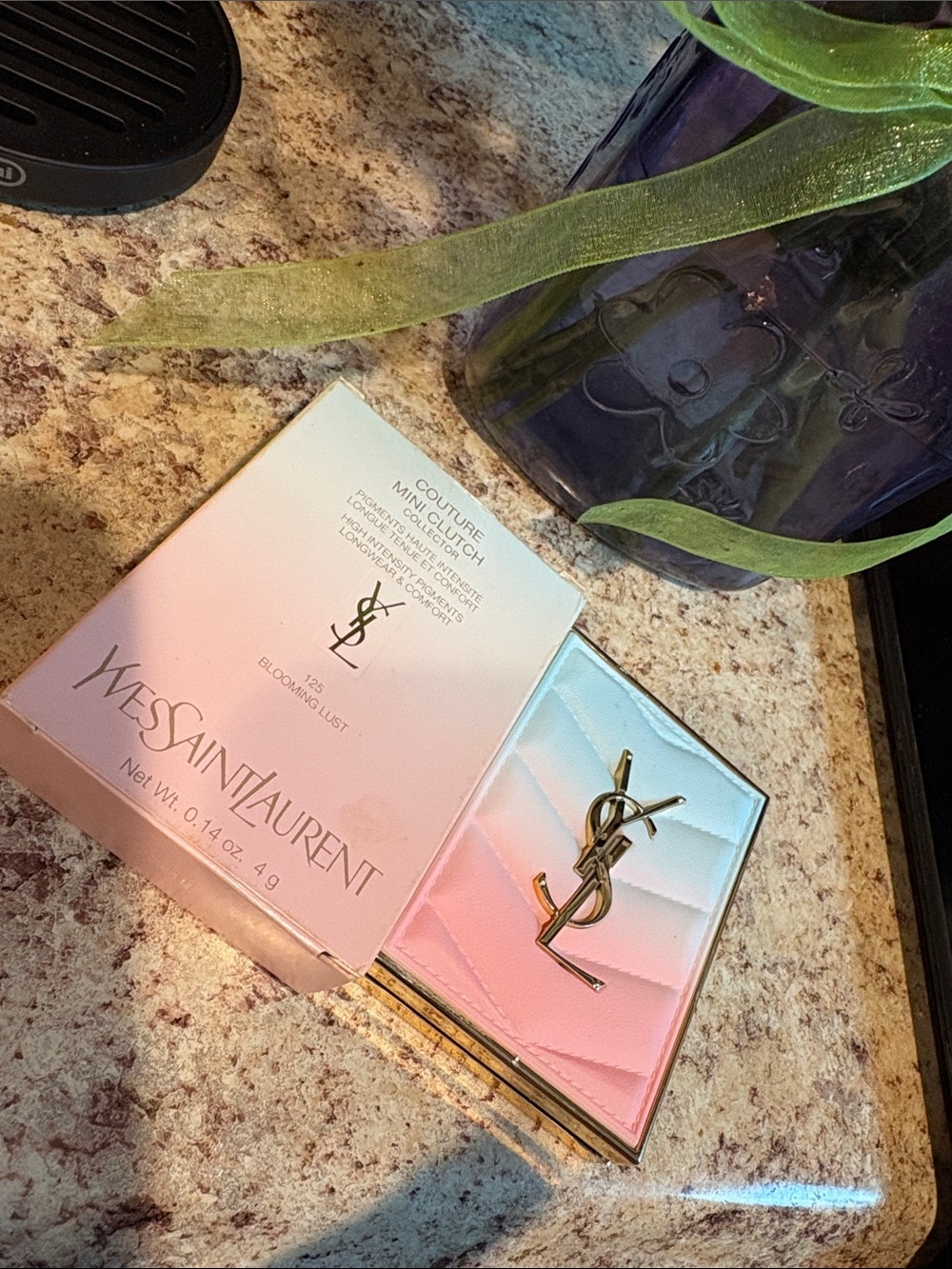 Yves Saint Laurent Pink to Peach Gradient Quilted Compact- LIMITED EDITION!